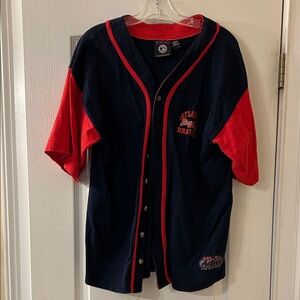 Vintage Atlanta Braves Button Down Shirt - Red and Black